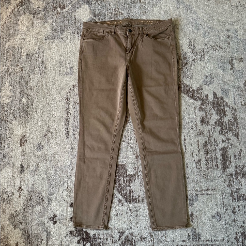 Madewell Skinny Skinny Ankle Pants in Brown